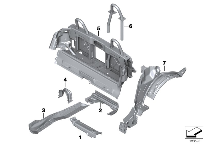 Partition trunk/Floor parts