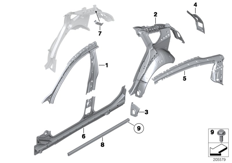Body-side frame-parts