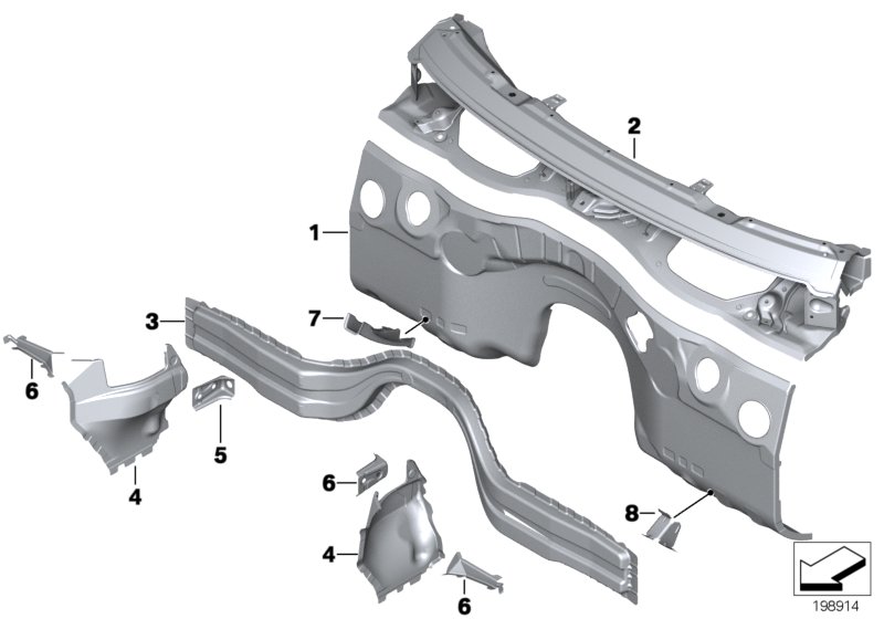 Splash wall parts