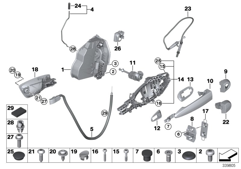 Front door control/door lock