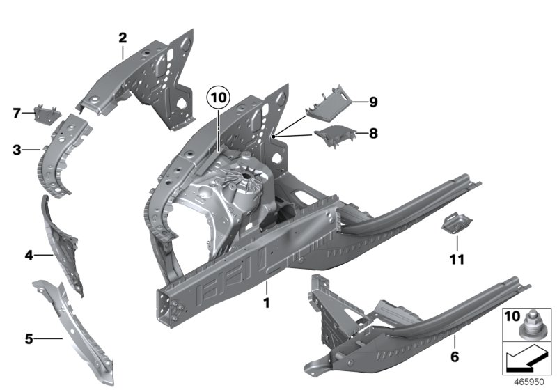 Wheelhouse/engine support