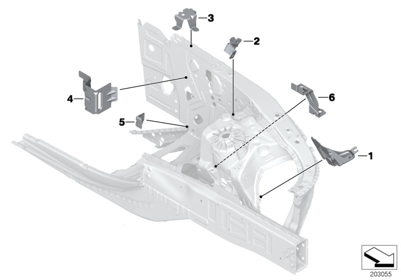 Front body bracket left