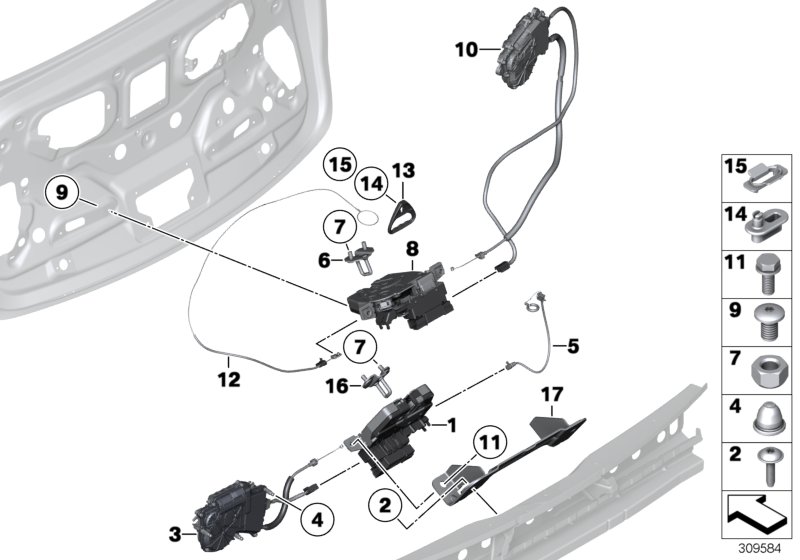 Trunk lid/closing system