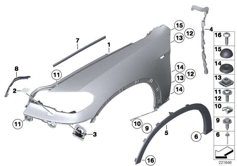 Side panel, front