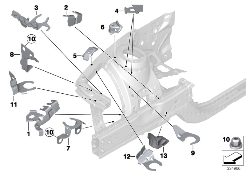 Front body bracket right