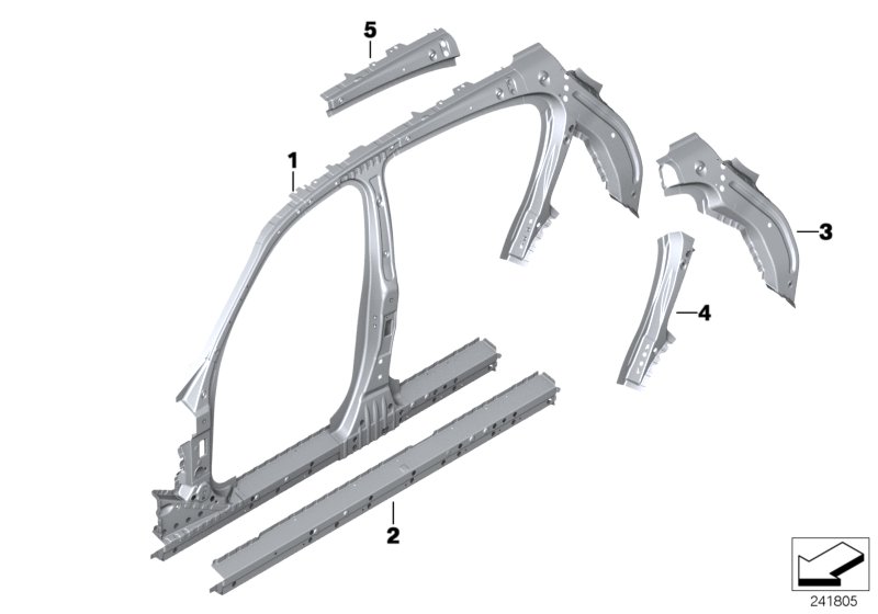 Side frame, middle