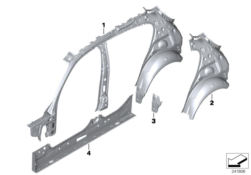Side frame, inner