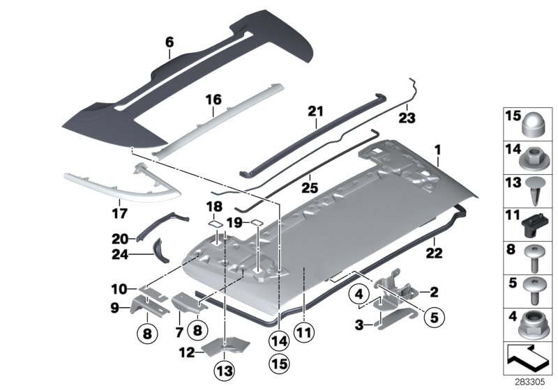 Folding top compartment lid