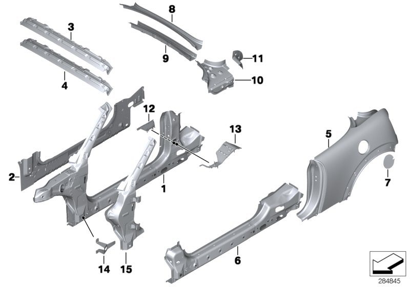 Body-side frame-parts