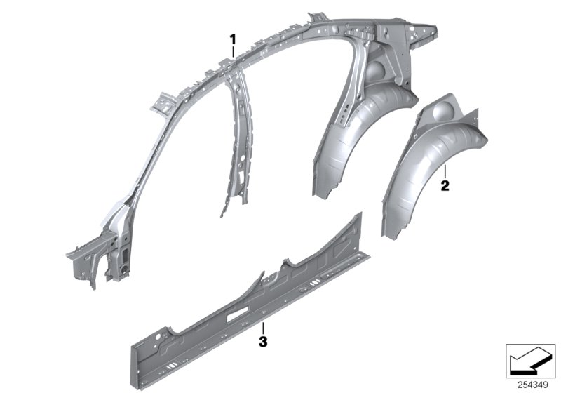 Side frame, inner