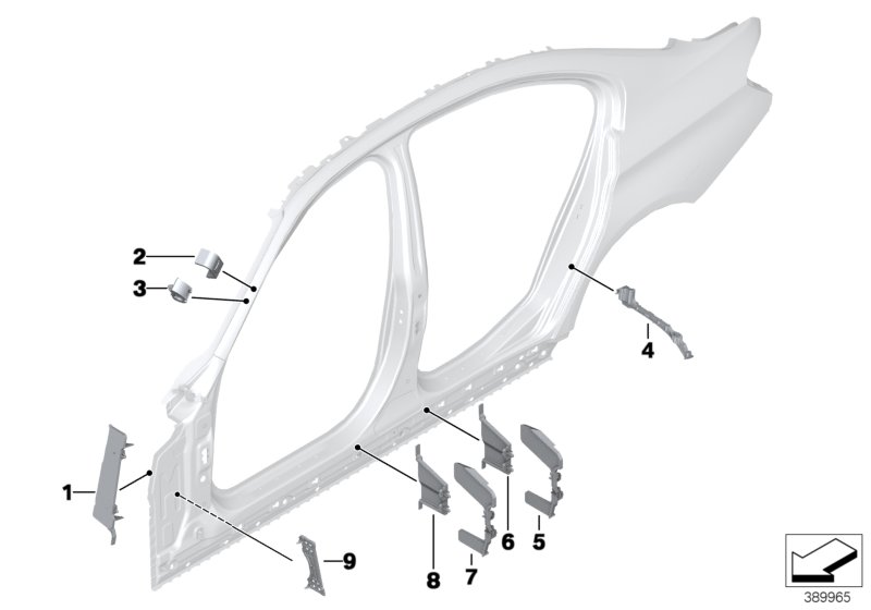 Cavity shielding, side frame
