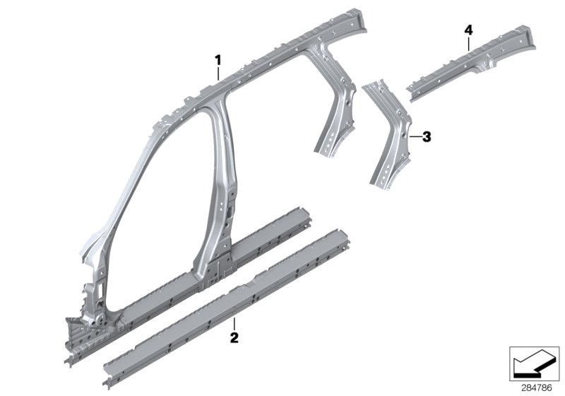 Side frame, middle