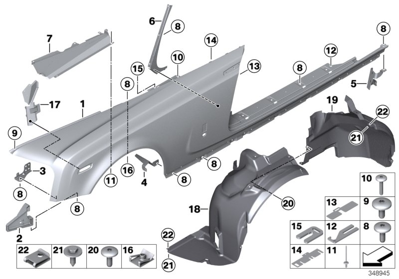 Front side panel/Entrance