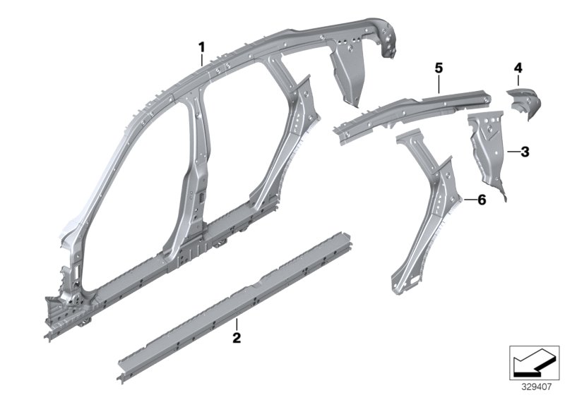 Side frame, middle