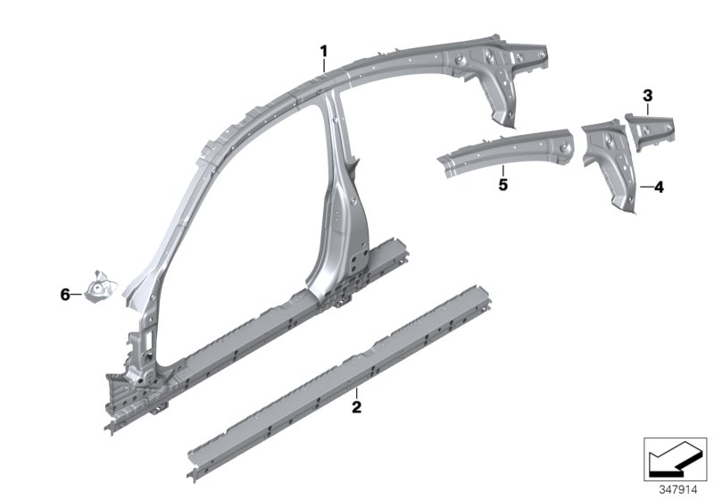 Side frame, middle