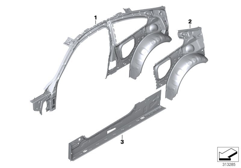 Side frame, inner
