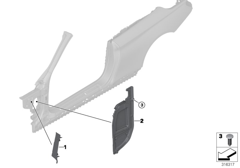 Cavity shielding, side frame