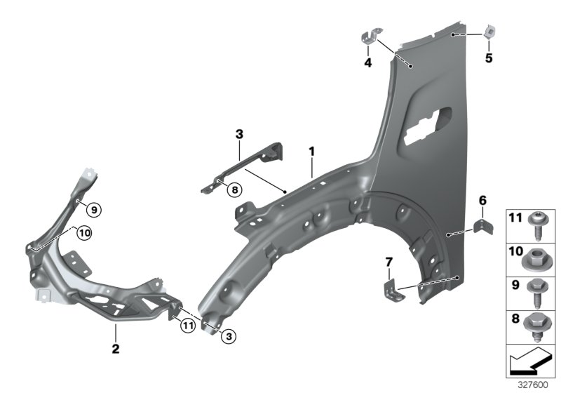 Side panel, front