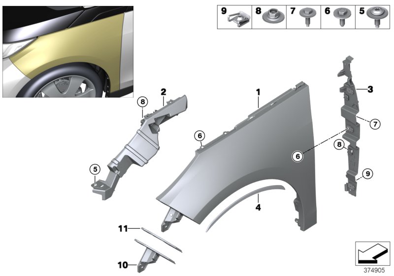 Side panel, front
