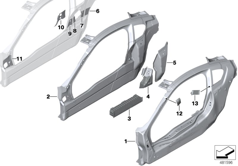 Side frame, inner