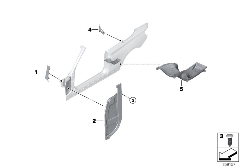 Cavity shielding, side frame