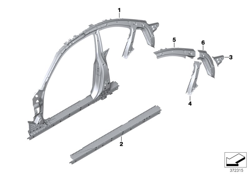 Side frame, middle
