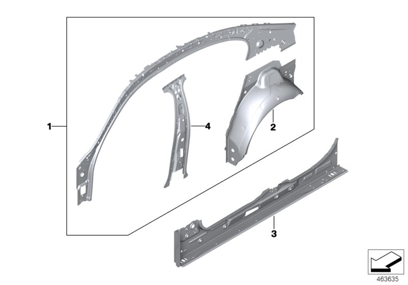 Side frame, inner
