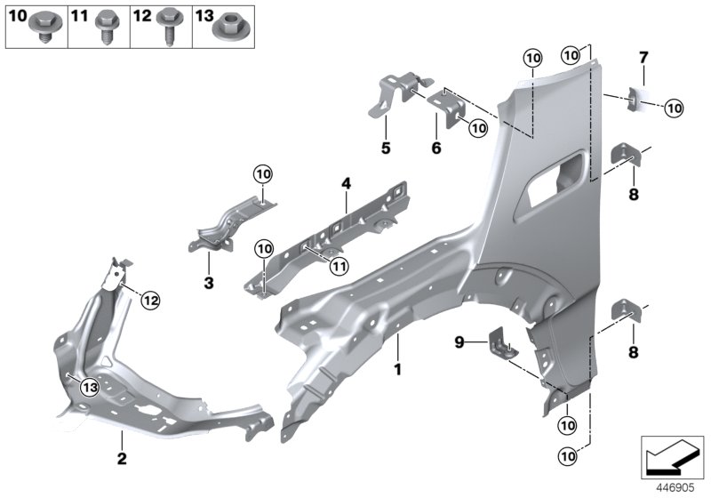 Side panel, front