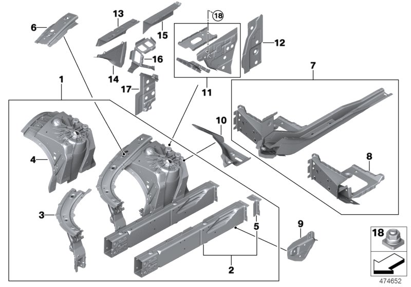 Wheelhouse/engine support