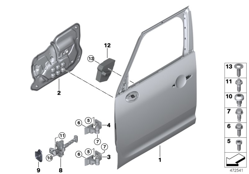 Front door-hinge/door brake