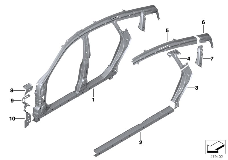 Side frame, middle