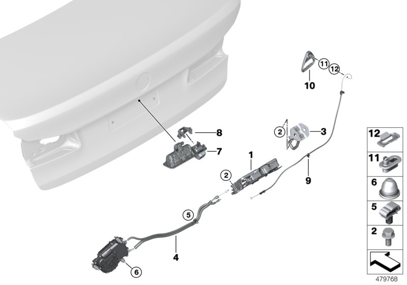 Trunk lid/closing system