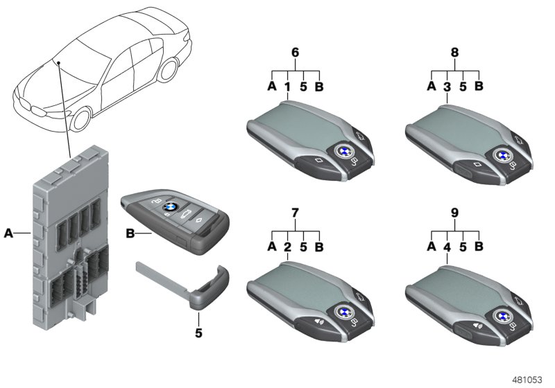 BMW displ.key / set radio rem.ctrl w/BDC