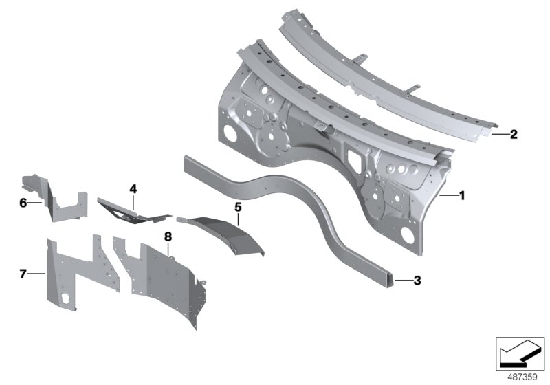 Splash wall parts