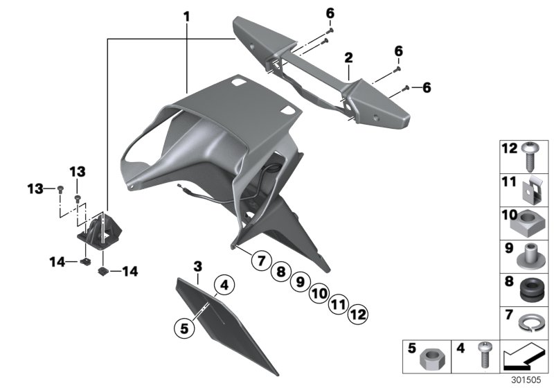 Number-plate holder / seat lock