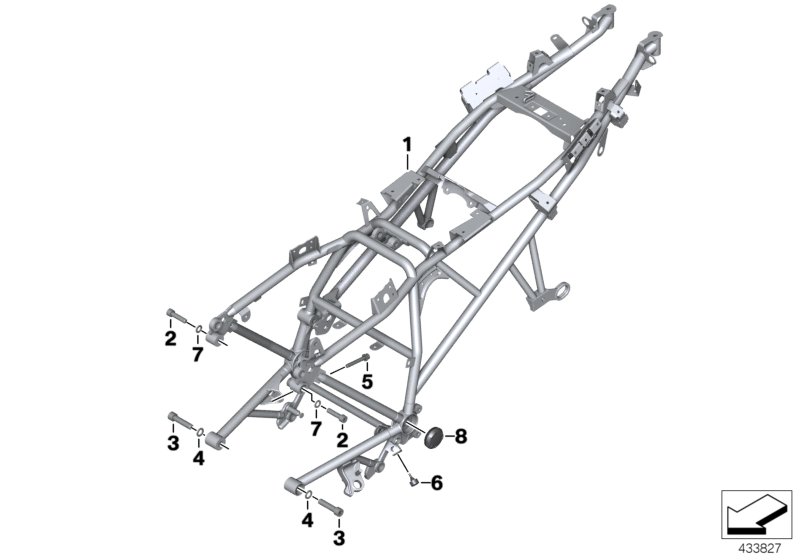 Rear frame
