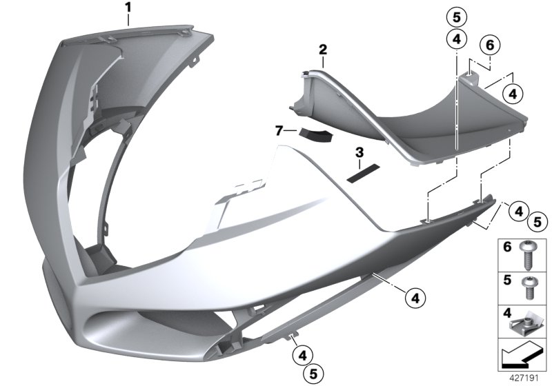 Trim panel upper part/ attachment parts