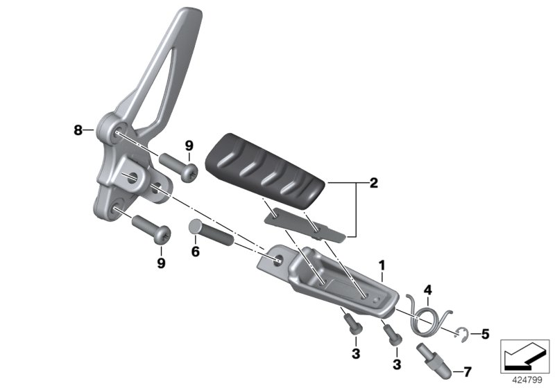 Footpeg plate/Front footpeg