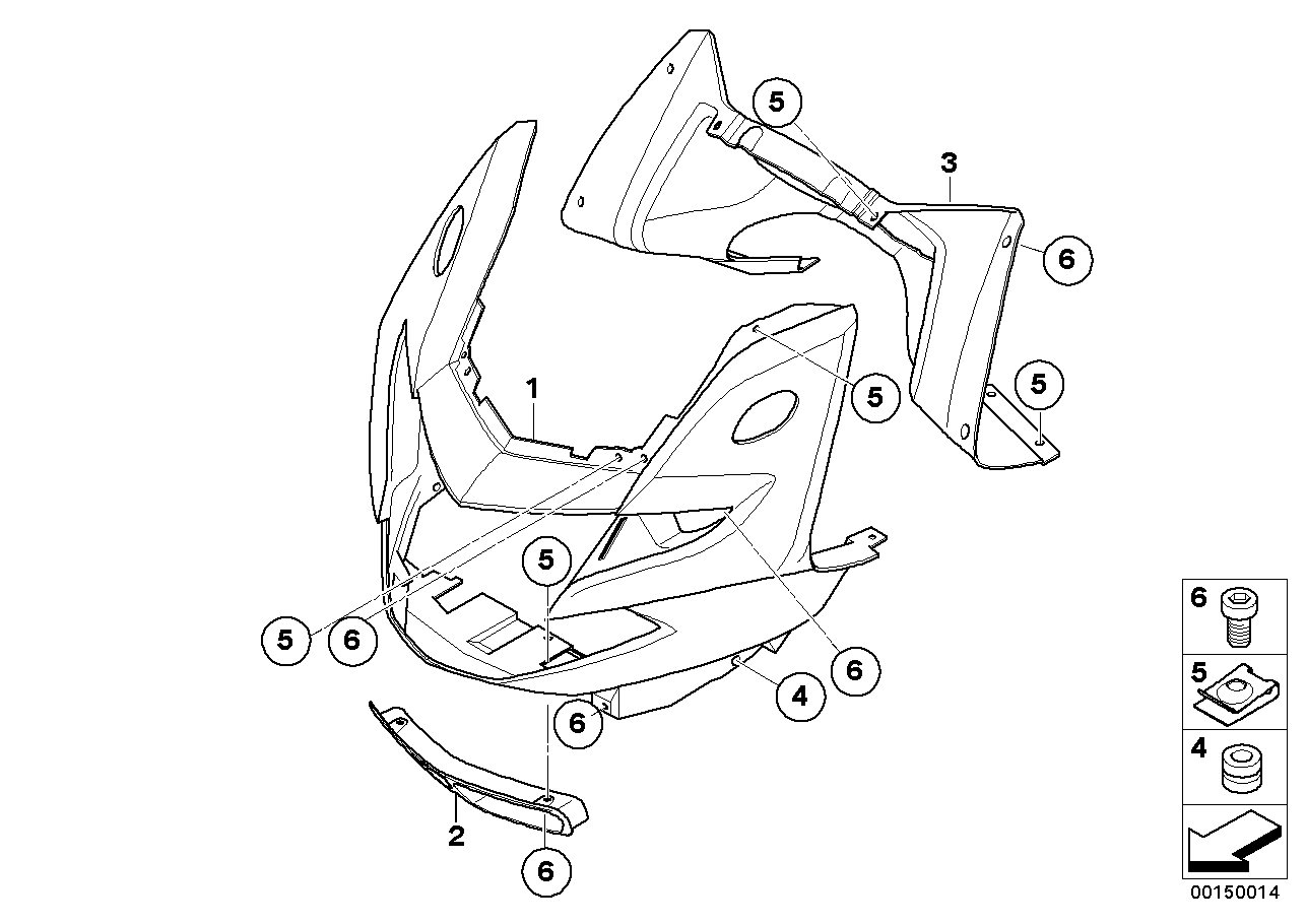 Trim panel, upper part