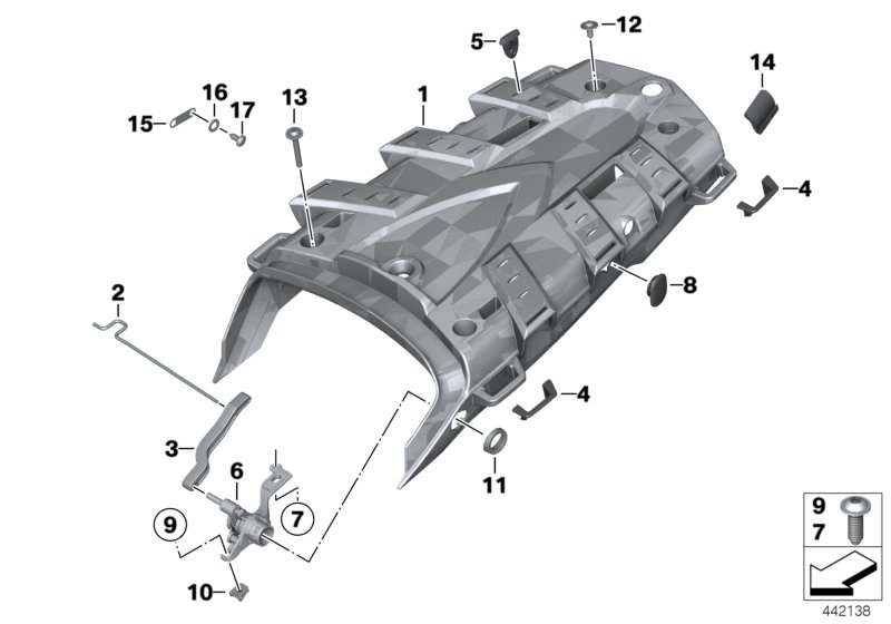 Rear-carrier section, one-part