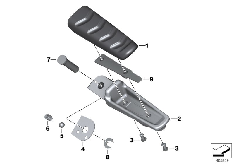 Rear footrests