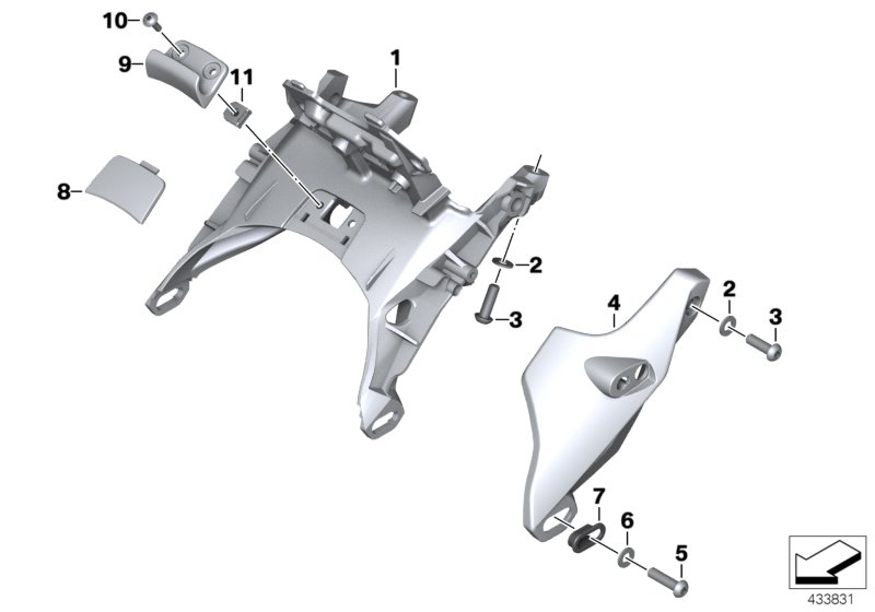 Bracket f cockpit trim panel