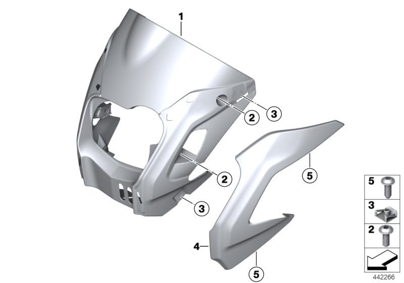 Trim panel, upper part
