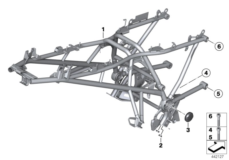 Rear frame