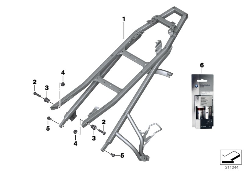 Rear frame