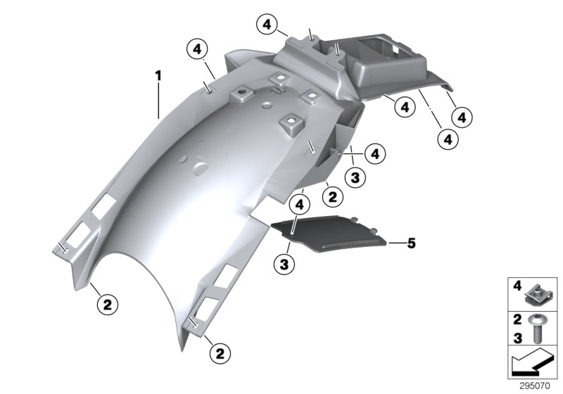 Wheel cover, rear