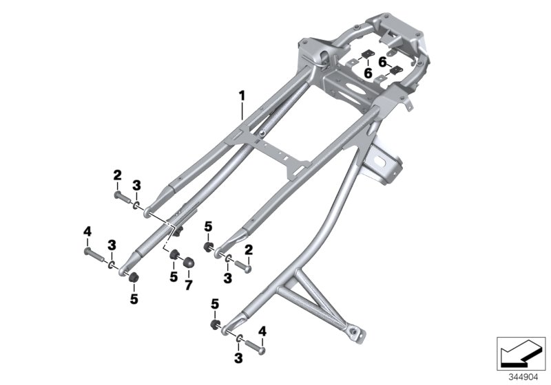 Rear frame