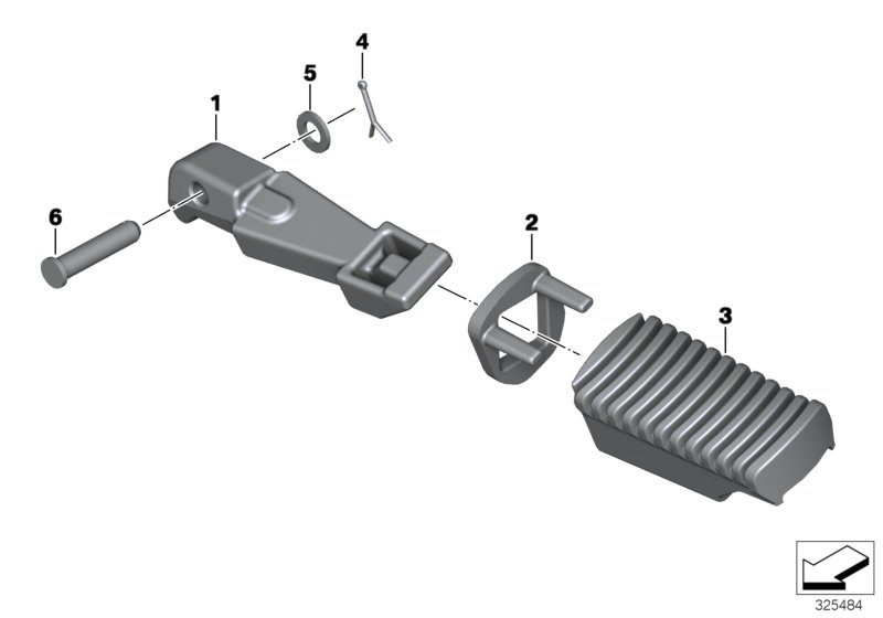 Rear footrests