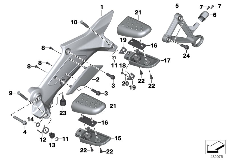 Footpeg plate/footpeg