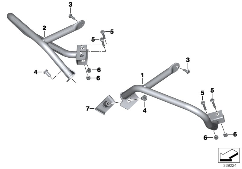 Protect.bar rear,mntng parts,authorities